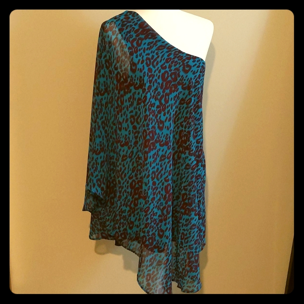 Asymmetrical Leopard Print One-shoulder Dress